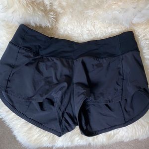Black lululemon athletic shorts
